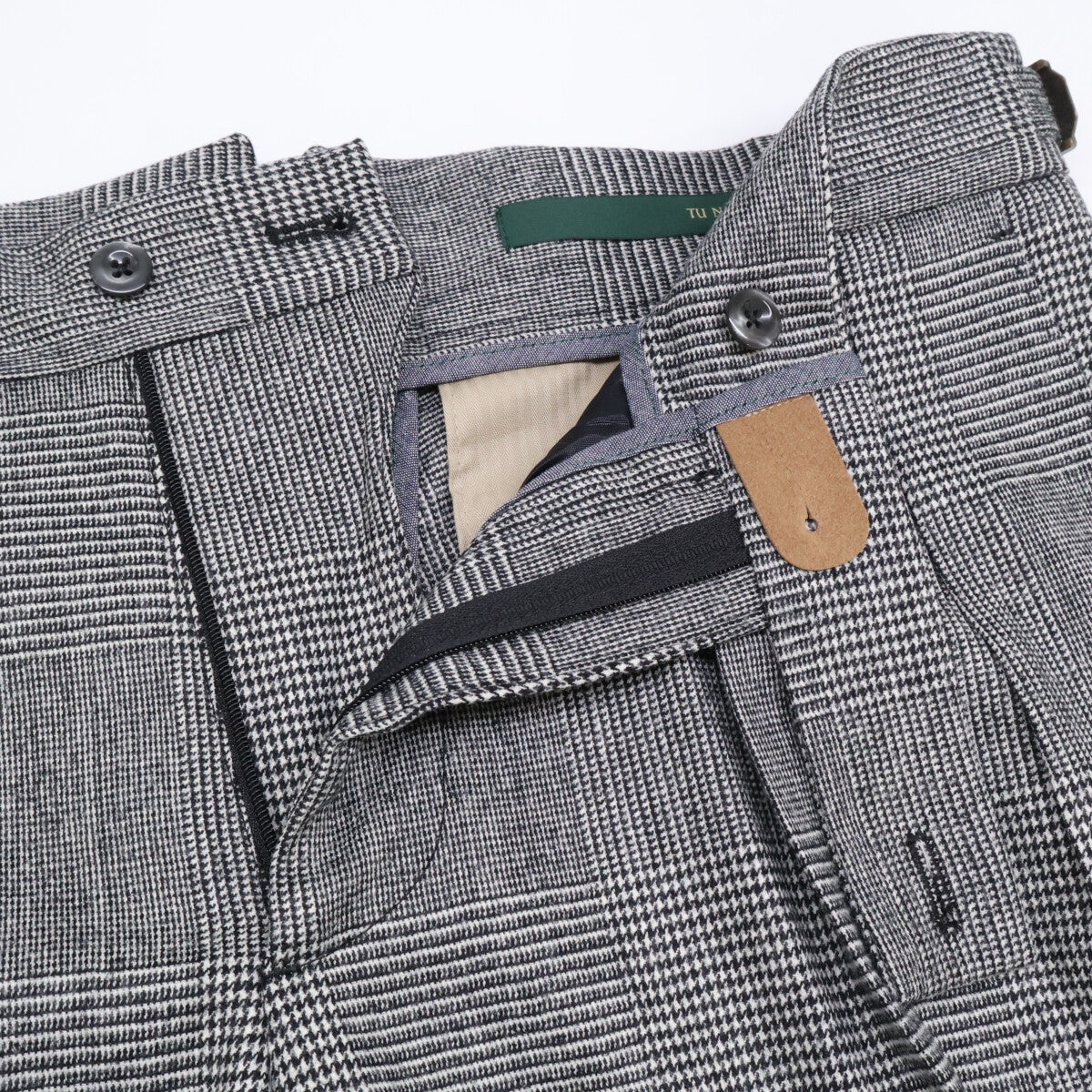 BERWICH ベルウィッチ RG1526X ｸﾞﾚｰ SCOTCH ｻｲﾄﾞﾞｱｼﾞｬｽﾀｰｸﾞﾚﾝﾁｪｯｸ2ｲﾝﾌﾟﾘｰﾂｸﾛｯﾌﾟﾄﾞﾊﾟﾝﾂ ボトムス 46