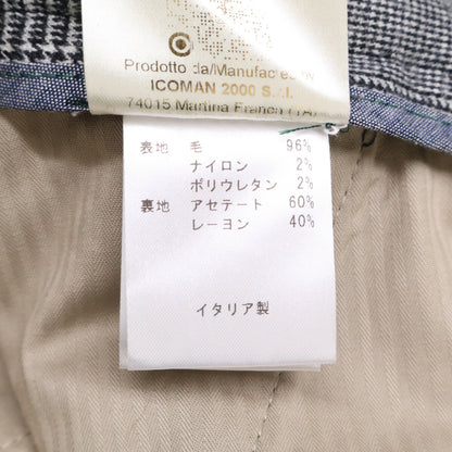 BERWICH ベルウィッチ RG1526X ｸﾞﾚｰ SCOTCH ｻｲﾄﾞﾞｱｼﾞｬｽﾀｰｸﾞﾚﾝﾁｪｯｸ2ｲﾝﾌﾟﾘｰﾂｸﾛｯﾌﾟﾄﾞﾊﾟﾝﾂ ボトムス 46