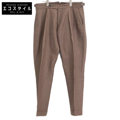 BERWICH ベルウィッチ SB1543 ﾌﾞﾗｳﾝ SCOTCH ｺｯﾄﾝﾘﾈﾝ 2ｲﾝﾌﾟﾘｰﾂｸﾛｯﾌﾟﾄﾞﾊﾟﾝﾂ ボトムス 48