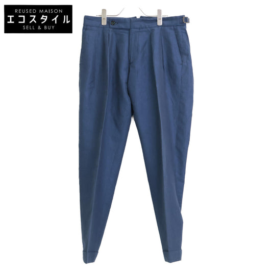 BERWICH ベルウィッチ SB1543 ﾌﾞﾙｰ SCOTCH ｺｯﾄﾝﾘﾈﾝ 2ｲﾝﾌﾟﾘｰﾂｸﾛｯﾌﾟﾄﾞﾊﾟﾝﾂ ボトムス 48