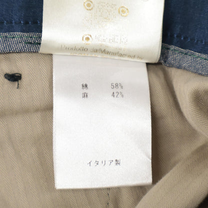 BERWICH ベルウィッチ SB1543 ﾌﾞﾙｰ SCOTCH ｺｯﾄﾝﾘﾈﾝ 2ｲﾝﾌﾟﾘｰﾂｸﾛｯﾌﾟﾄﾞﾊﾟﾝﾂ ボトムス 48