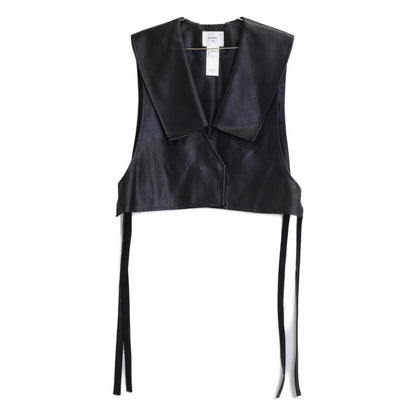 AMERI アメリ 24SS 01410740200 ﾌﾞﾗｯｸ×ｸﾞﾘｰﾝ TRENCH MULTI WAY LONG VEST コート M