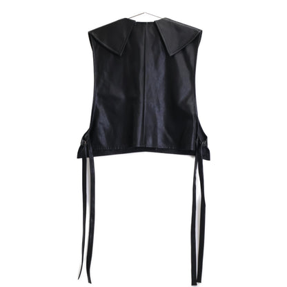 AMERI アメリ 24SS 01410740200 ﾌﾞﾗｯｸ×ｸﾞﾘｰﾝ TRENCH MULTI WAY LONG VEST コート M