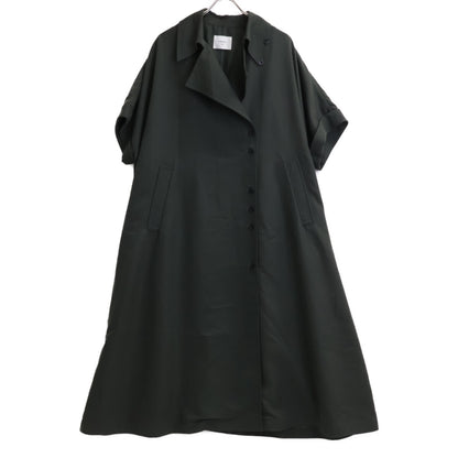 AMERI アメリ 24SS 01410740200 ﾌﾞﾗｯｸ×ｸﾞﾘｰﾝ TRENCH MULTI WAY LONG VEST コート M