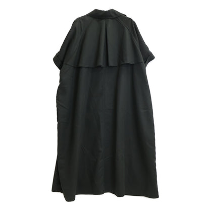 AMERI アメリ 24SS 01410740200 ﾌﾞﾗｯｸ×ｸﾞﾘｰﾝ TRENCH MULTI WAY LONG VEST コート M