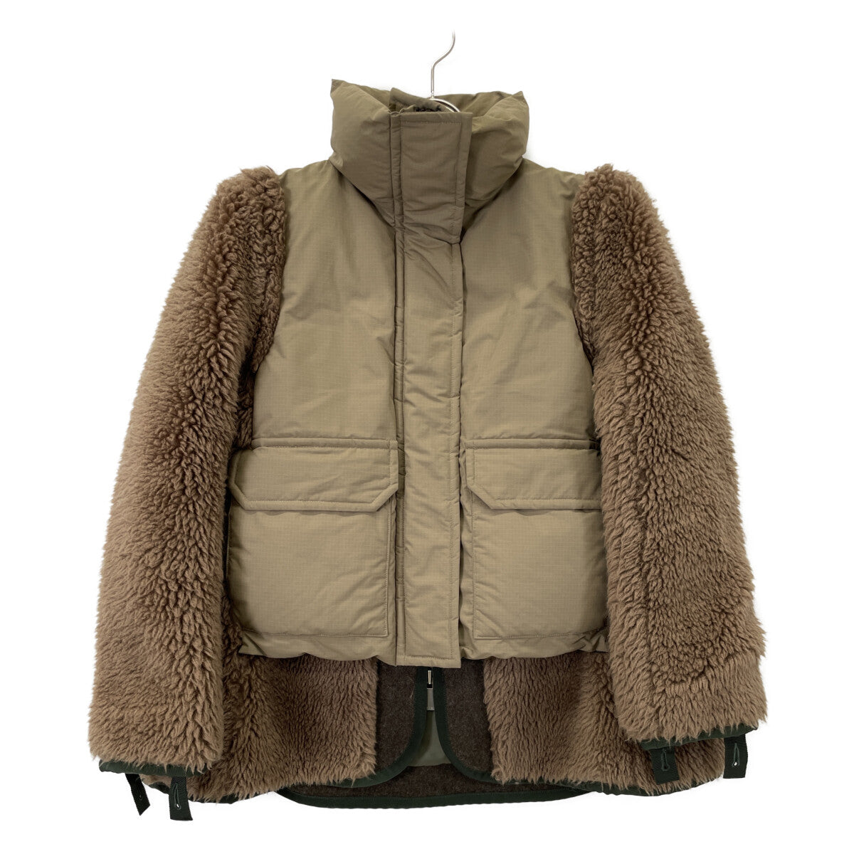 sacai サカイ 22AW 22-06402 ﾍﾞｰｼﾞｭ Faux Shearling x Padded Blouson 切り替えﾊﾟﾃｯﾄﾞﾌﾞﾙｿﾞﾝ ジャケット 1