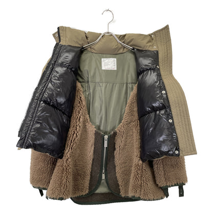 sacai サカイ 22AW 22-06402 ﾍﾞｰｼﾞｭ Faux Shearling x Padded Blouson 切り替えﾊﾟﾃｯﾄﾞﾌﾞﾙｿﾞﾝ ジャケット 1