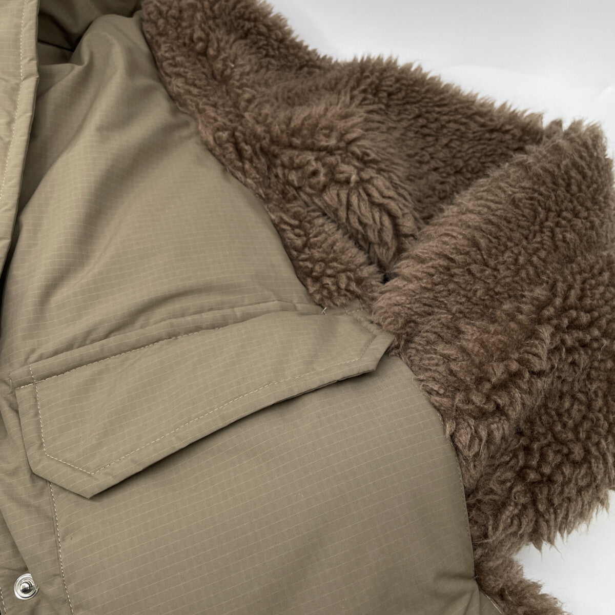 sacai サカイ 22AW 22-06402 ﾍﾞｰｼﾞｭ Faux Shearling x Padded Blouson 切り替えﾊﾟﾃｯﾄﾞﾌﾞﾙｿﾞﾝ ジャケット 1