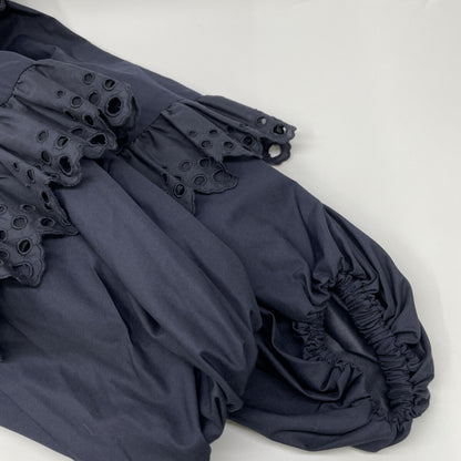 shirocon シロコン SC2221-003SP ﾈｲﾋﾞｰ ﾎﾟﾘｴｽﾃﾙ×ｺｯﾄﾝ ｶｯﾄﾜｰｸﾚｰｽ ﾏｰｶﾞﾚｯﾄﾌﾞﾗｳｽ トップス 36