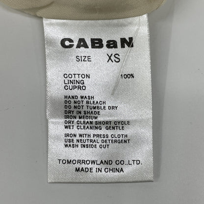 CABaN キャバン 25年製 ｱｲﾎﾞﾘｰ Green Shower 2ﾀｯｸｼﾙｸﾜｲﾄﾞﾊﾟﾝﾂ ボトムス XS