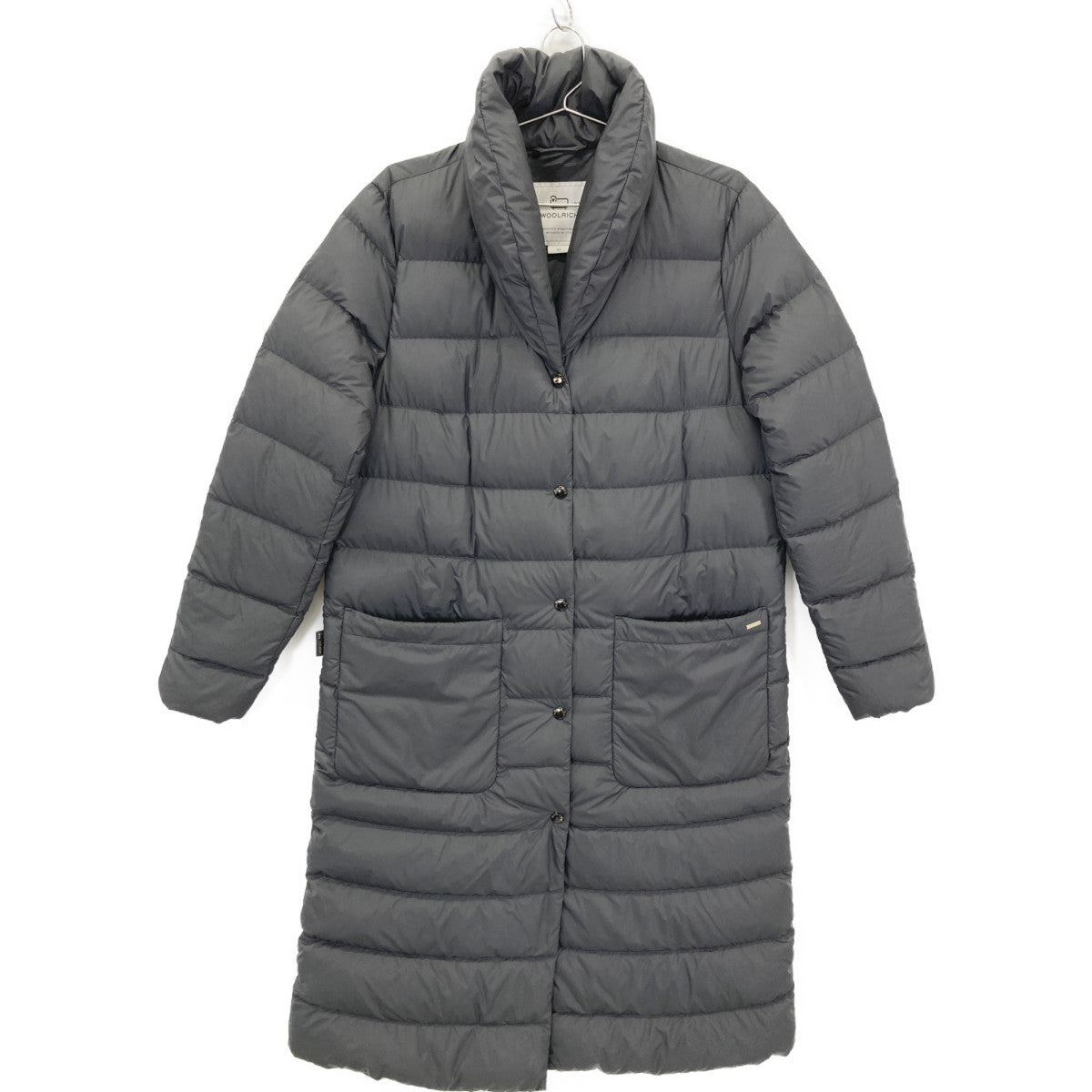 WOOLRICH ウールリッチ WWOU0509 ﾌﾞﾗｯｸ ELLIS COAT ｼｮｰﾙｶﾗｰﾀﾞｳﾝｺｰﾄ コート M