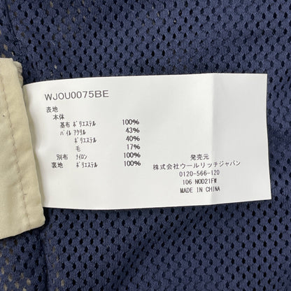 WOOLRICH ウールリッチ WJOU0075BE ﾍﾞｰｼﾞｭ TERRA PILE FLEECE JACKET ﾊﾟｲﾙﾌﾘｰｽｼﾞｬｹｯﾄ ジャケット S