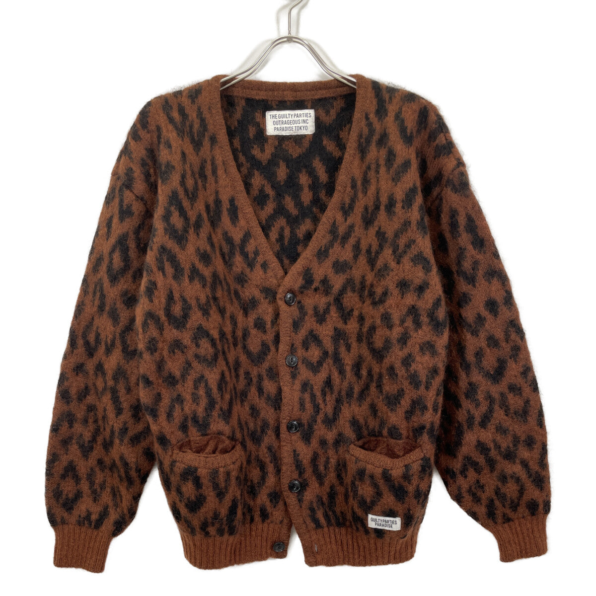 WACKO MARIA ワコマリア ﾌﾞﾗｳﾝ ﾓﾍｱ ﾚｵﾊﾟｰﾄﾞｶｰﾃﾞｨｶﾞﾝ トップス Ｌ