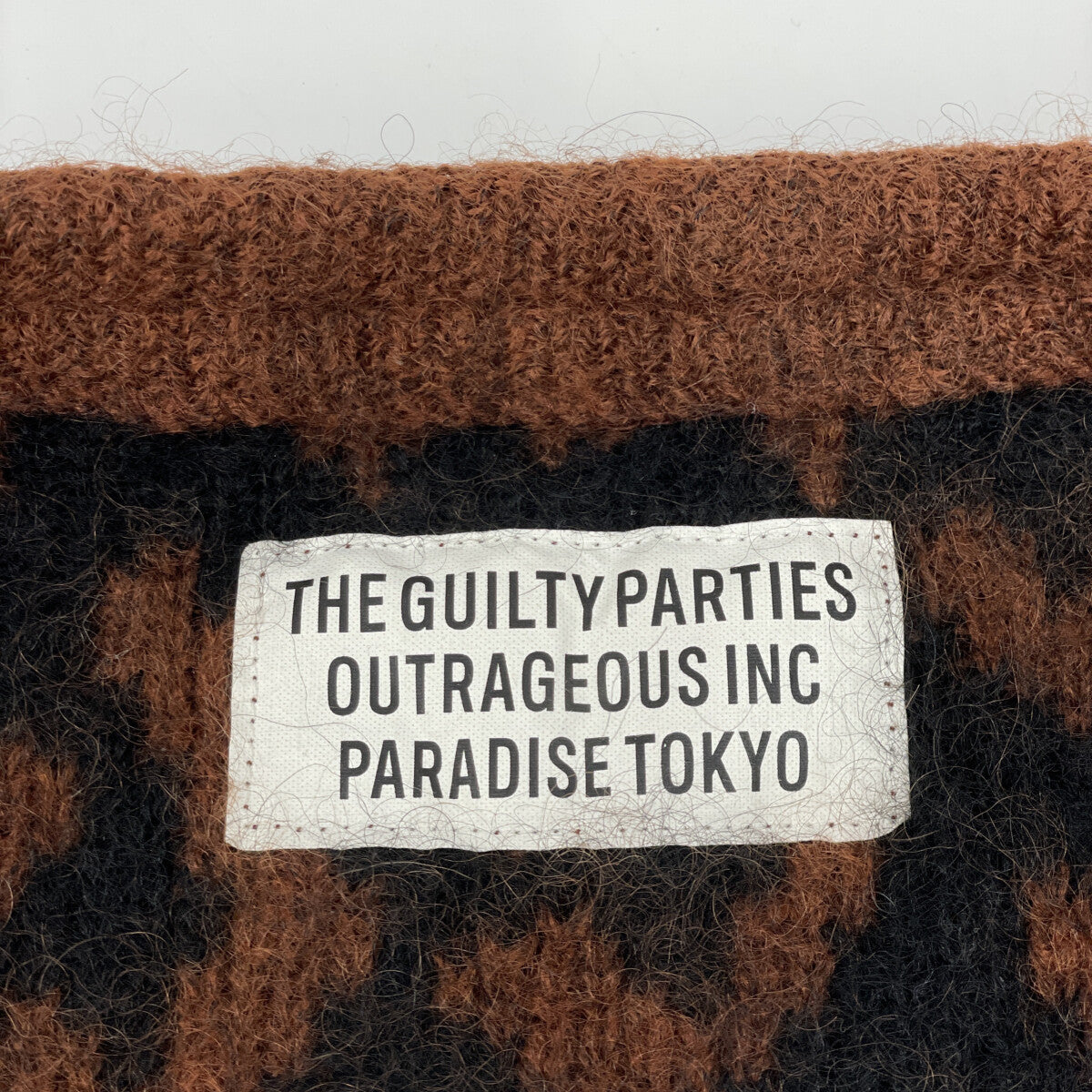 WACKO MARIA ワコマリア ﾌﾞﾗｳﾝ ﾓﾍｱ ﾚｵﾊﾟｰﾄﾞｶｰﾃﾞｨｶﾞﾝ トップス Ｌ