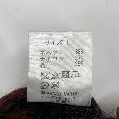 WACKO MARIA ワコマリア ﾌﾞﾗｳﾝ ﾓﾍｱ ﾚｵﾊﾟｰﾄﾞｶｰﾃﾞｨｶﾞﾝ トップス Ｌ