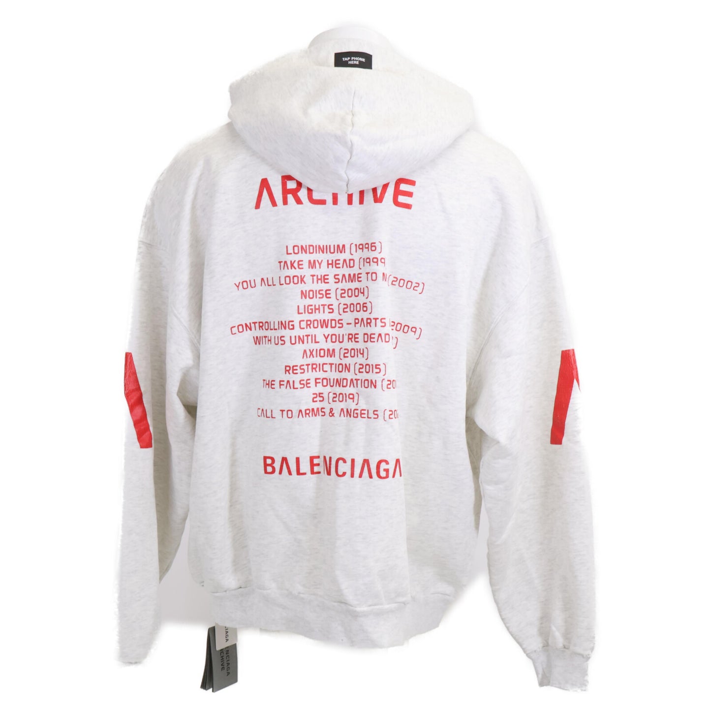 BALENCIAGA バレンシアガ 【新品同様/国内正規/23年製】744457 700/480 LIMITED EDITION archive Medium Fit Zip-up Hoodie ジップアップ パーカー/ トップス S