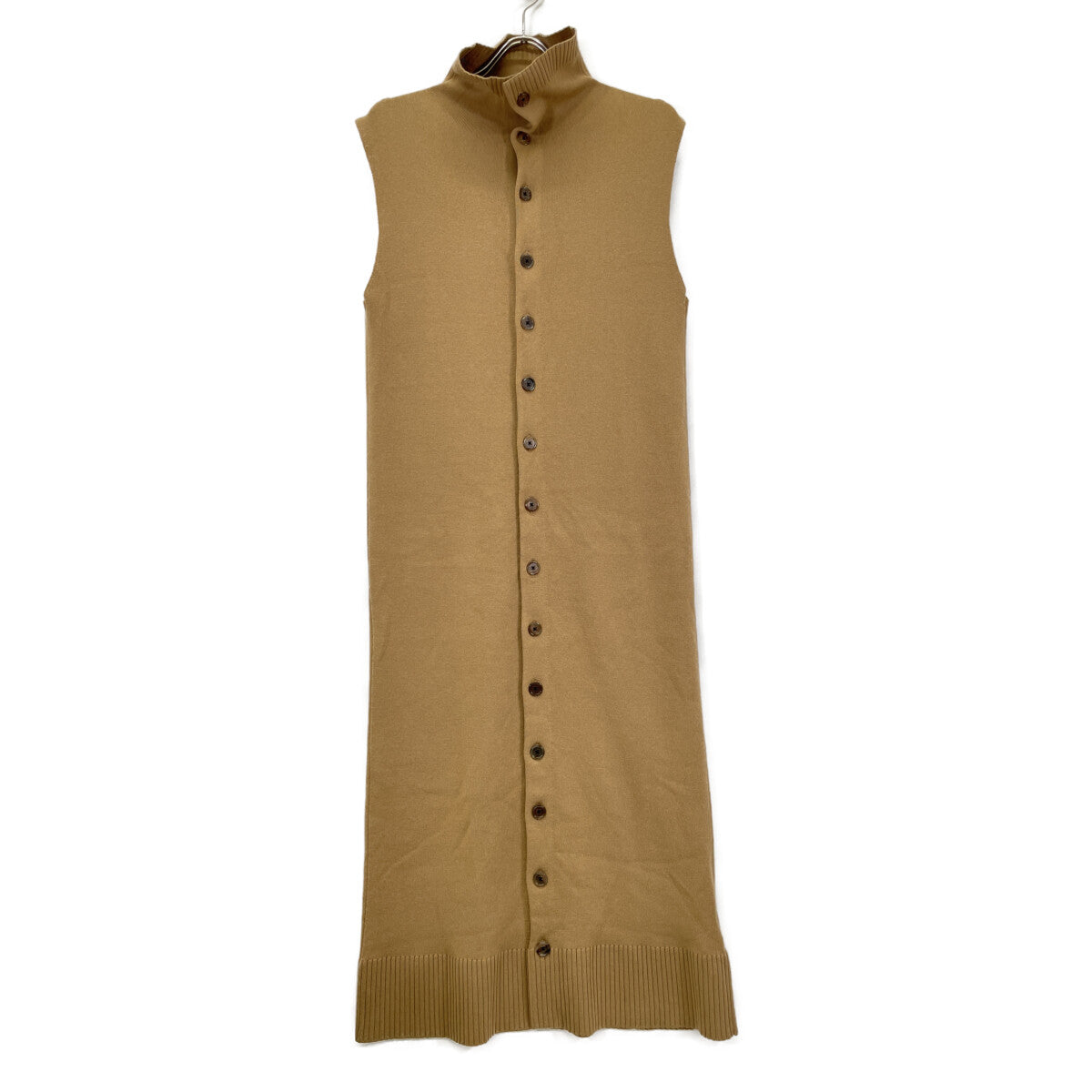 CABaN キャバン ﾌﾞﾗｳﾝ ｶｼﾐﾔ混 ﾊｲﾈｯｸ ﾛﾝｸﾞｼﾞﾚ ﾆｯﾄﾜﾝﾋﾟｰｽ ワンピース F