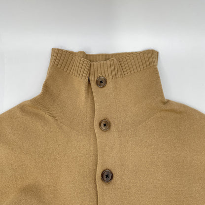 CABaN キャバン ﾌﾞﾗｳﾝ ｶｼﾐﾔ混 ﾊｲﾈｯｸ ﾛﾝｸﾞｼﾞﾚ ﾆｯﾄﾜﾝﾋﾟｰｽ ワンピース F