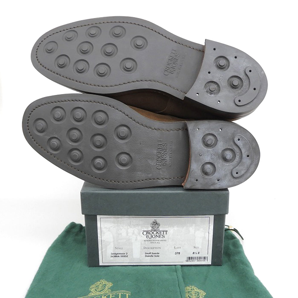 Crockett&Jones クロケット＆ジョーンズ 新品同様 セッジムーア3 ダイナイトソール プレーントゥダービーシューズ 26388A-S05D2 378ラスト シューズ 8 1/2E