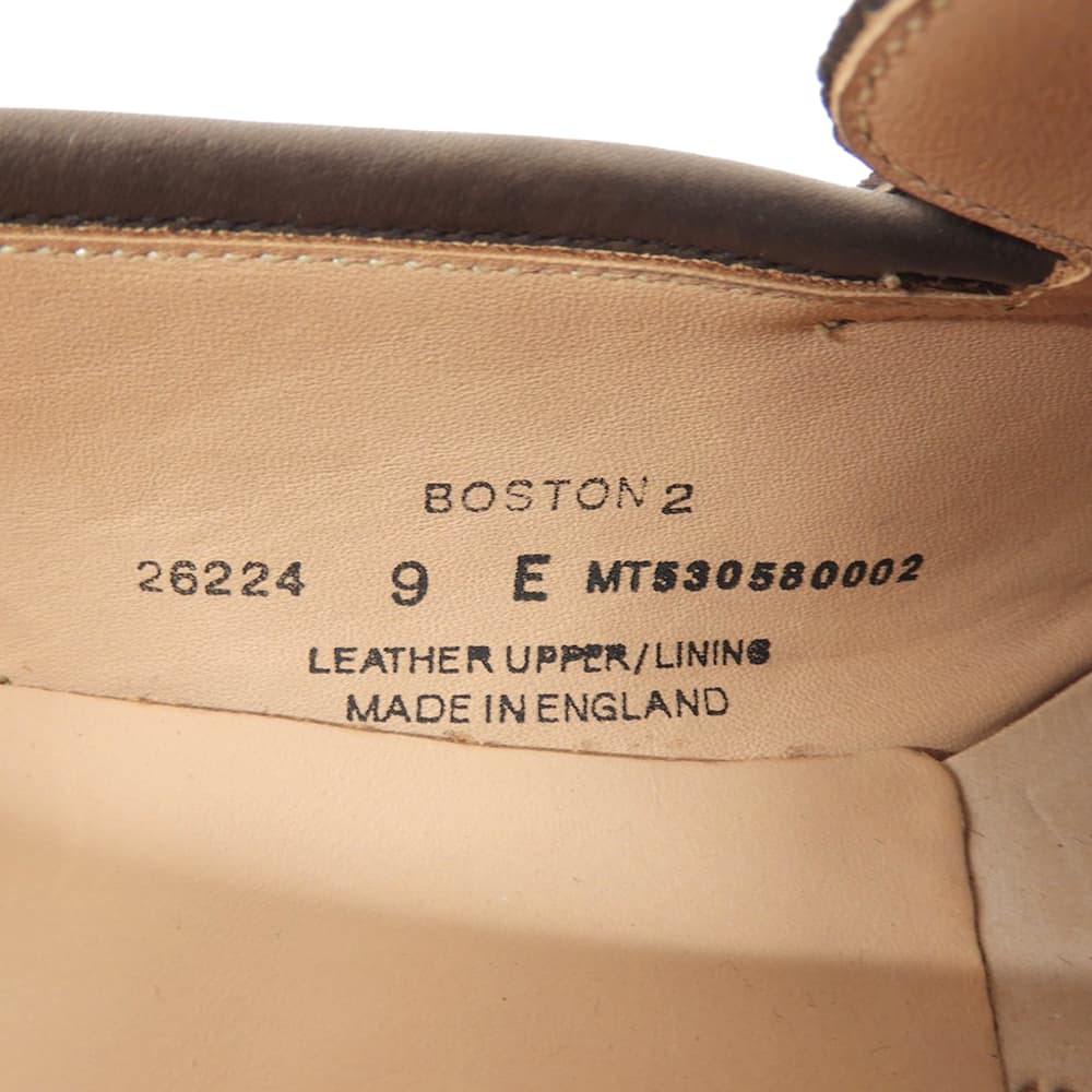 Crockett&Jones クロケット＆ジョーンズ 新品同様 ボストン2 スエード シティソール コインローファー メンズ 9E 26224A-S02C2 376ラスト シューズ 9E