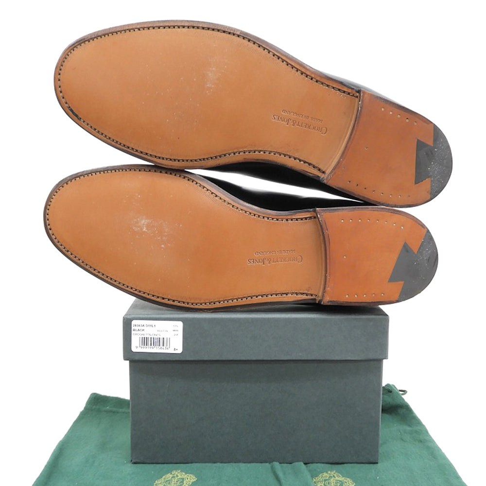 Crockett&Jones クロケット＆ジョーンズ 新品同様 ボストン キャバルリーカーフ グッドイヤーウェルト ローファー 28363A-D11L1 314ラスト シューズ 8 1/2E