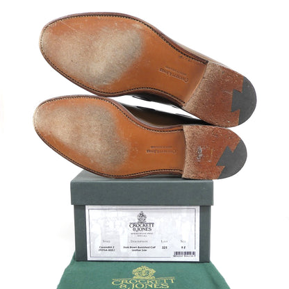 Crockett&Jones クロケット＆ジョーンズ 美品 キャベンディッシュ2 バーニッシュドカーフ タッセルローファー 9E 29376A-B02L1 325ラスト シューズ 9E