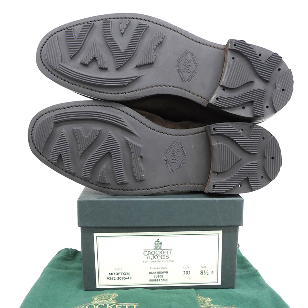 Crockett&Jones クロケット＆ジョーンズ 新品同様 モールトン リッジウェイソール Uチップダービーシューズ 8 1/2 9262-3095-42 292ラスト シューズ 8 1/2E