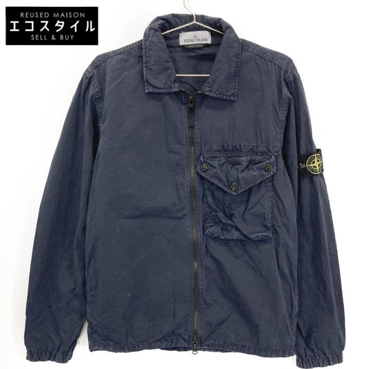 STONE ISLAND ストーンアイランド 7415117WN ﾈｲﾋﾞｰ ｺｯﾄﾝ ｶﾞｰﾒﾝﾄﾀﾞｲ OLD EFFECT ZIP OVERSHIRT ジャケット M
