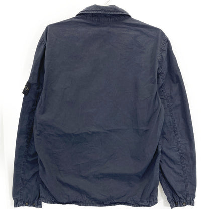 STONE ISLAND ストーンアイランド 7415117WN ﾈｲﾋﾞｰ ｺｯﾄﾝ ｶﾞｰﾒﾝﾄﾀﾞｲ OLD EFFECT ZIP OVERSHIRT ジャケット M