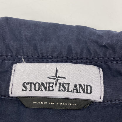 STONE ISLAND ストーンアイランド 7415117WN ﾈｲﾋﾞｰ ｺｯﾄﾝ ｶﾞｰﾒﾝﾄﾀﾞｲ OLD EFFECT ZIP OVERSHIRT ジャケット M