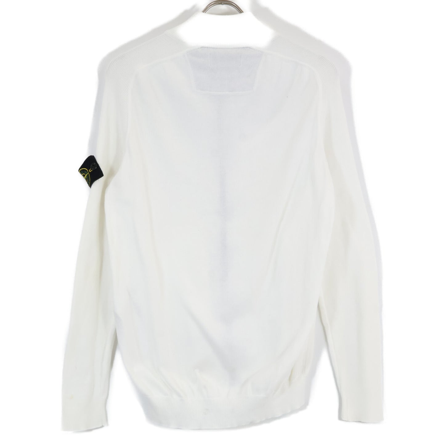 STONE ISLAND ストーンアイランド 【国内正規】6415562B2 アームロゴパッチ付 コットン ジップアップ ニット ジャケット M