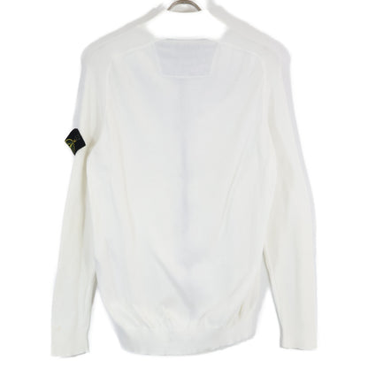 STONE ISLAND ストーンアイランド 【国内正規】6415562B2 アームロゴパッチ付 コットン ジップアップ ニット ジャケット M