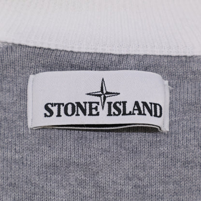 STONE ISLAND ストーンアイランド 【国内正規】6415562B2 アームロゴパッチ付 コットン ジップアップ ニット ジャケット M