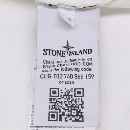 STONE ISLAND ストーンアイランド 【国内正規】6415562B2 アームロゴパッチ付 コットン ジップアップ ニット ジャケット M