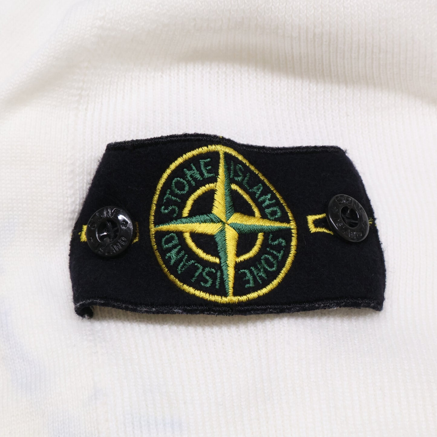 STONE ISLAND ストーンアイランド 【国内正規】6415562B2 アームロゴパッチ付 コットン ジップアップ ニット ジャケット M