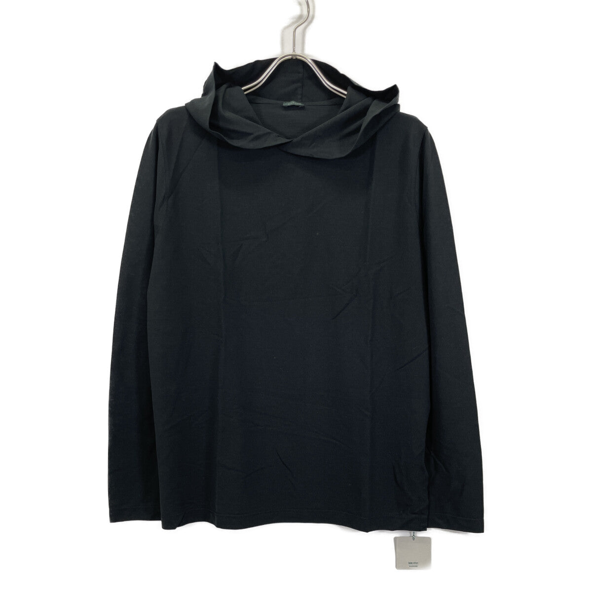 ZANONE ザノーネ 81M003 Z0380 ﾌﾞﾗｯｸ ｱｲｽｺｯﾄﾝ ﾌﾟﾙｵｰﾊﾞｰﾊﾟｰｶｰ トップス 48