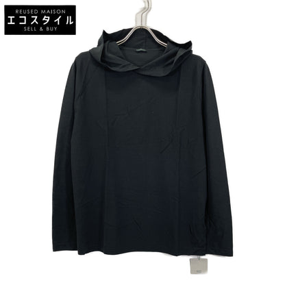 ZANONE ザノーネ 81M003 Z0380 ﾌﾞﾗｯｸ ｱｲｽｺｯﾄﾝ ﾌﾟﾙｵｰﾊﾞｰﾊﾟｰｶｰ トップス 48