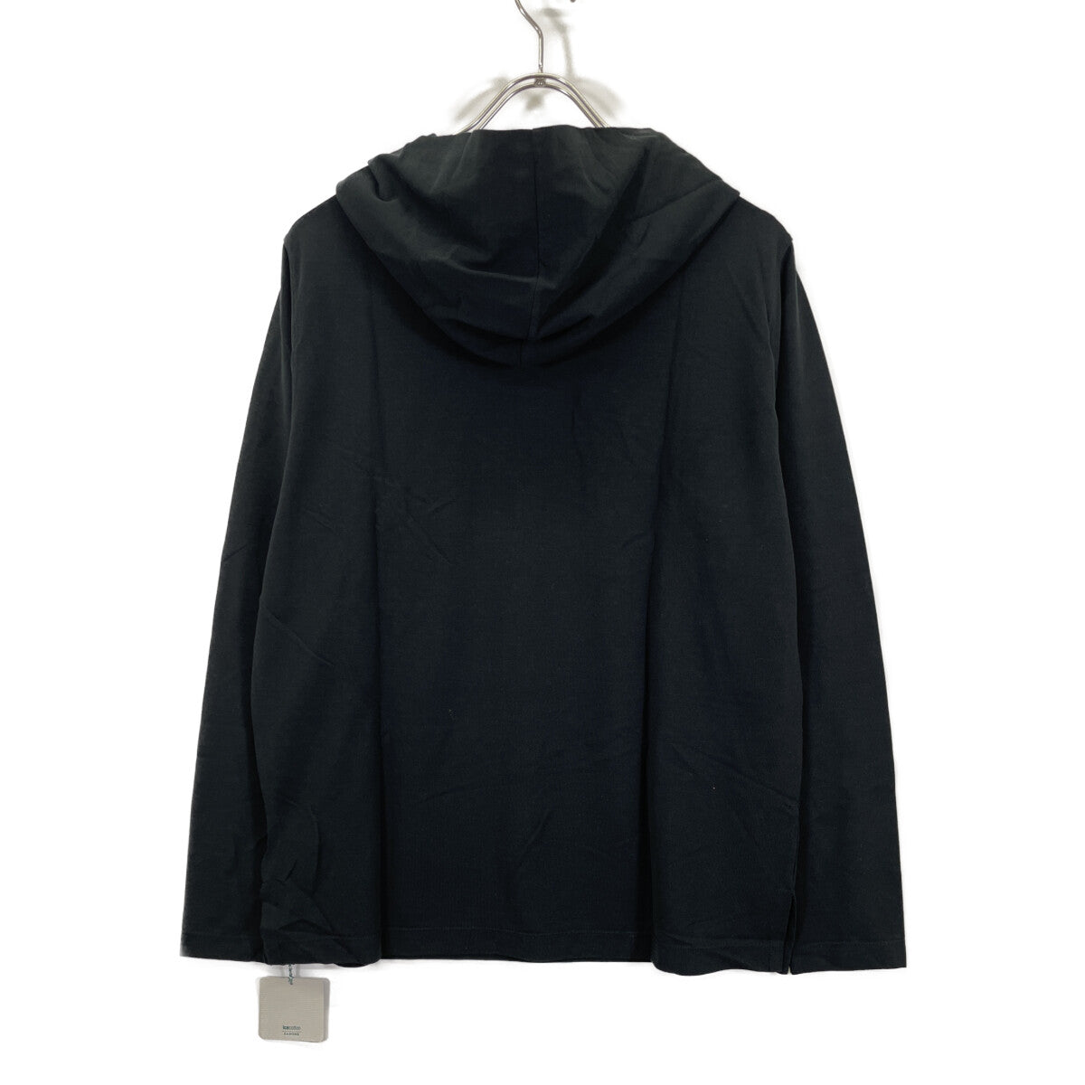 ZANONE ザノーネ 81M003 Z0380 ﾌﾞﾗｯｸ ｱｲｽｺｯﾄﾝ ﾌﾟﾙｵｰﾊﾞｰﾊﾟｰｶｰ トップス 48