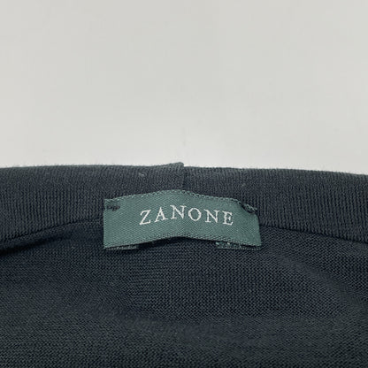 ZANONE ザノーネ 81M003 Z0380 ﾌﾞﾗｯｸ ｱｲｽｺｯﾄﾝ ﾌﾟﾙｵｰﾊﾞｰﾊﾟｰｶｰ トップス 48