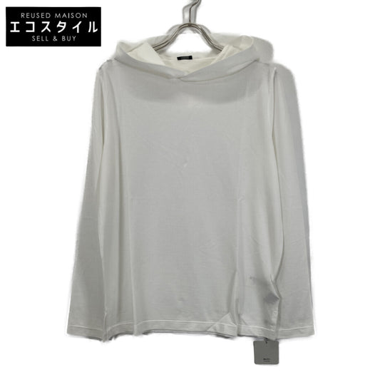 ZANONE ザノーネ 81M003 Z0380 ﾎﾜｲﾄ ｱｲｽｺｯﾄﾝ ﾌﾟﾙｵｰﾊﾞｰﾊﾟｰｶｰ トップス 48