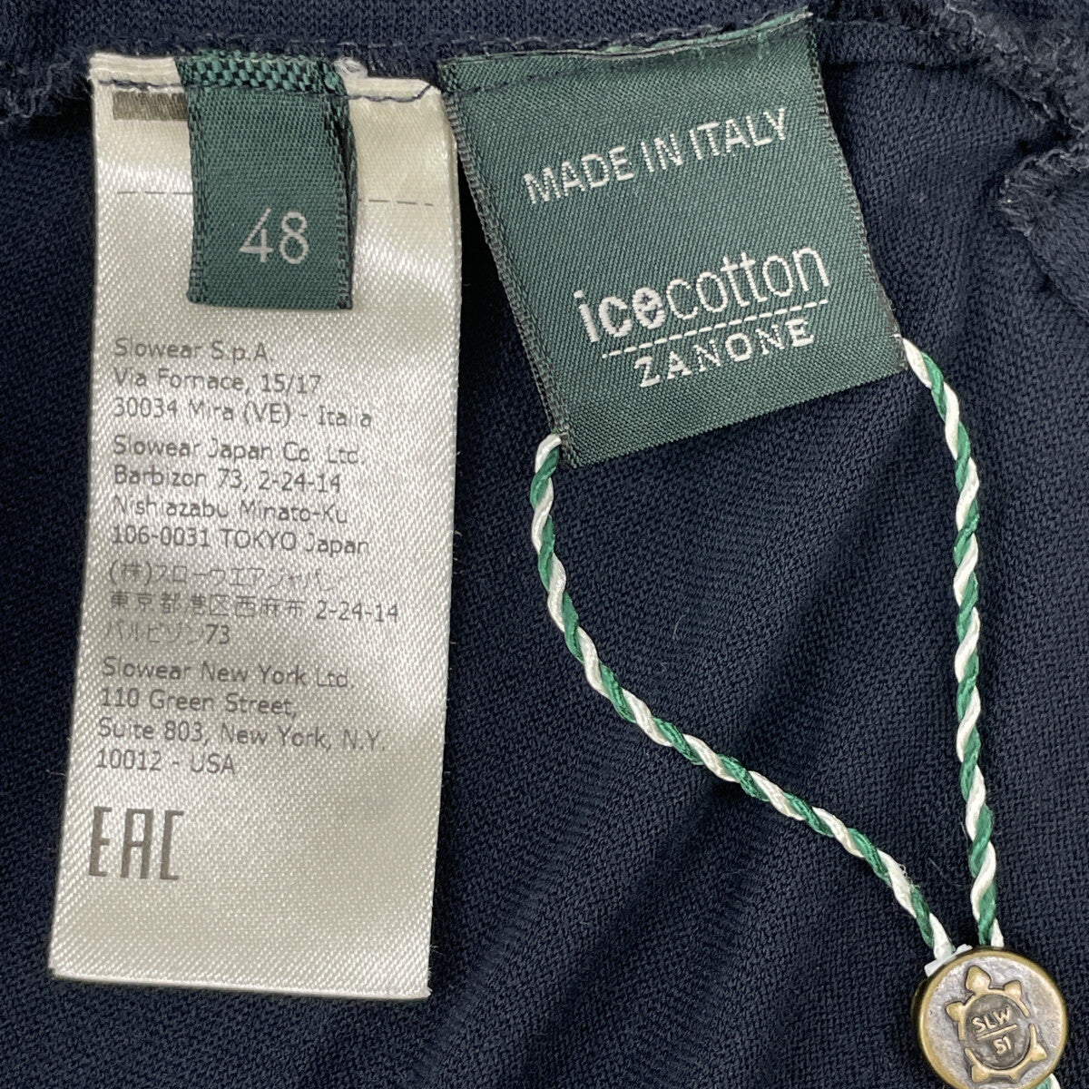 ZANONE ザノーネ 81M003 Z0380 ﾈｲﾋﾞｰ ｱｲｽｺｯﾄﾝ ﾌﾟﾙｵｰﾊﾞｰﾊﾟｰｶｰ トップス 48