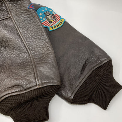 AVIREX アヴィレックス 201013 ﾌﾞﾗｳﾝ G-1 TOP GUN ﾌﾗｲﾄｼﾞｬｹｯﾄ ジャケット XS