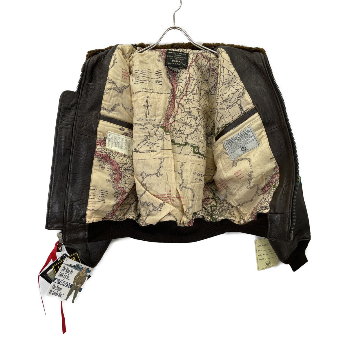 AVIREX アヴィレックス 201013 ﾌﾞﾗｳﾝ G-1 TOP GUN ﾌﾗｲﾄｼﾞｬｹｯﾄ ジャケット XS