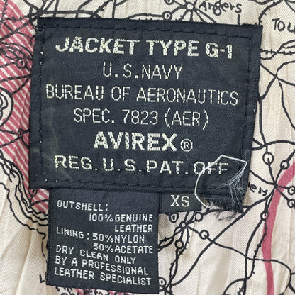 AVIREX アヴィレックス 201013 ﾌﾞﾗｳﾝ G-1 TOP GUN ﾌﾗｲﾄｼﾞｬｹｯﾄ ジャケット XS