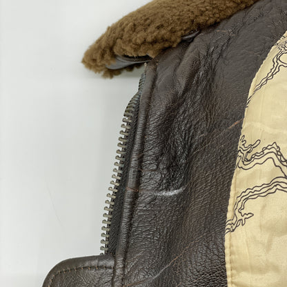 AVIREX アヴィレックス 201013 ﾌﾞﾗｳﾝ G-1 TOP GUN ﾌﾗｲﾄｼﾞｬｹｯﾄ ジャケット XS