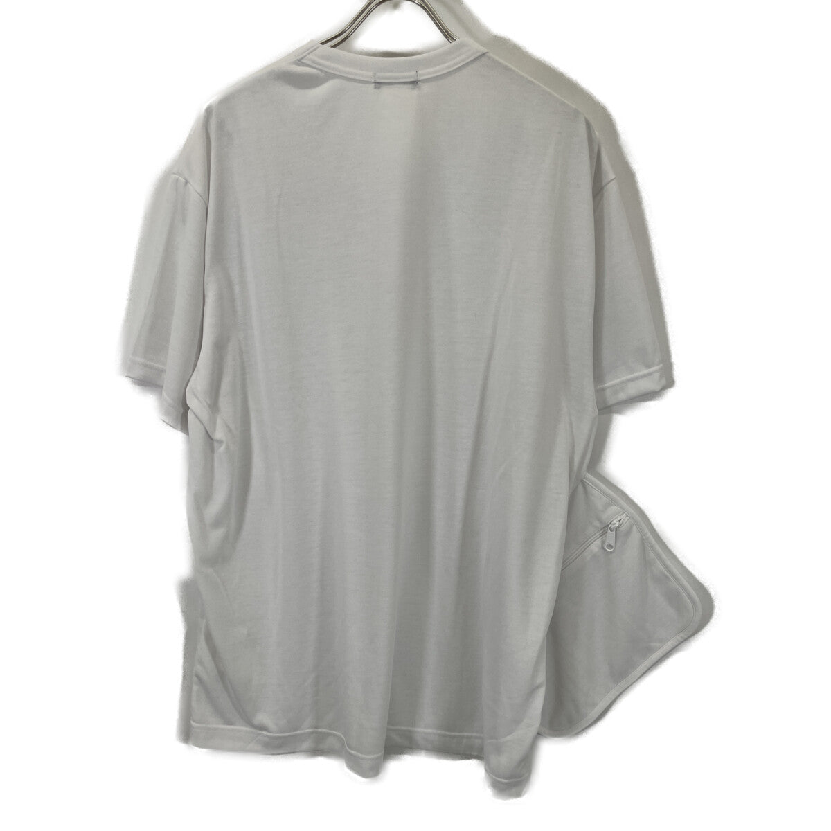 COMMEdesGARCONS HOMME PLUS コムデギャルソンオムプリュス 25SS PO-T018 ﾎﾜｲﾄ ﾎﾟﾘｴｽﾃﾙ Zip Short Sleeve T-Shirt トップス S