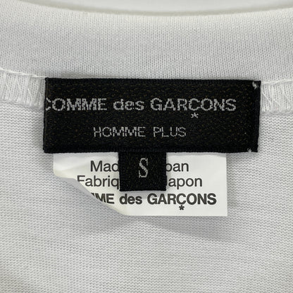 COMMEdesGARCONS HOMME PLUS コムデギャルソンオムプリュス 25SS PO-T018 ﾎﾜｲﾄ ﾎﾟﾘｴｽﾃﾙ Zip Short Sleeve T-Shirt トップス S