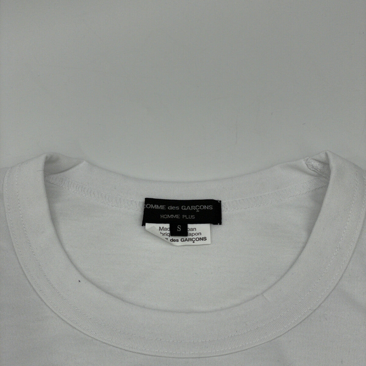 COMMEdesGARCONS HOMME PLUS コムデギャルソンオムプリュス 25SS PO-T018 ﾎﾜｲﾄ ﾎﾟﾘｴｽﾃﾙ Zip Short Sleeve T-Shirt トップス S