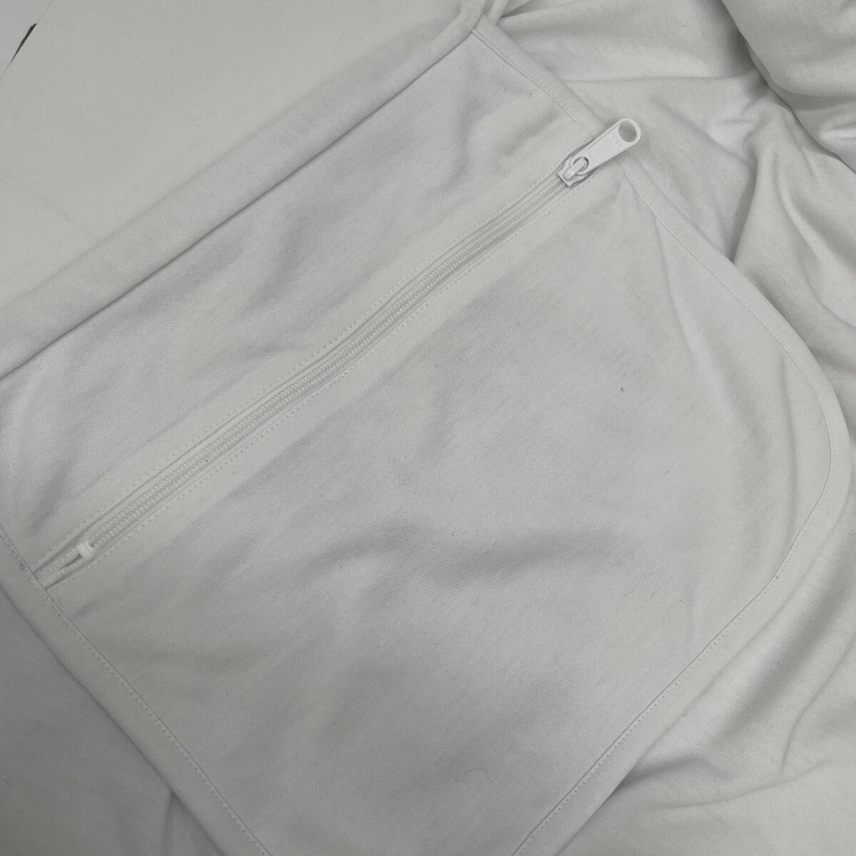 COMMEdesGARCONS HOMME PLUS コムデギャルソンオムプリュス 25SS PO-T018 ﾎﾜｲﾄ ﾎﾟﾘｴｽﾃﾙ Zip Short Sleeve T-Shirt トップス S