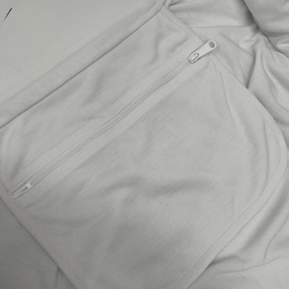 COMMEdesGARCONS HOMME PLUS コムデギャルソンオムプリュス 25SS PO-T018 ﾎﾜｲﾄ ﾎﾟﾘｴｽﾃﾙ Zip Short Sleeve T-Shirt トップス S